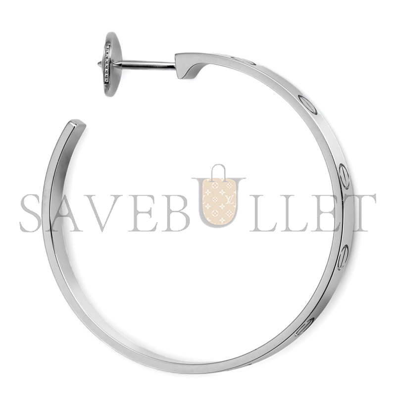 CARTIER LOVE HOOP EARRINGS, LARGE MODEL B8028300